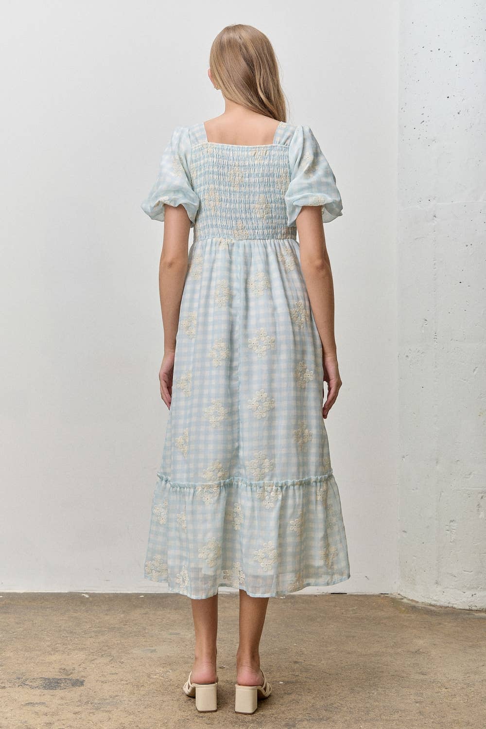 Willow Gingham Midi Dress