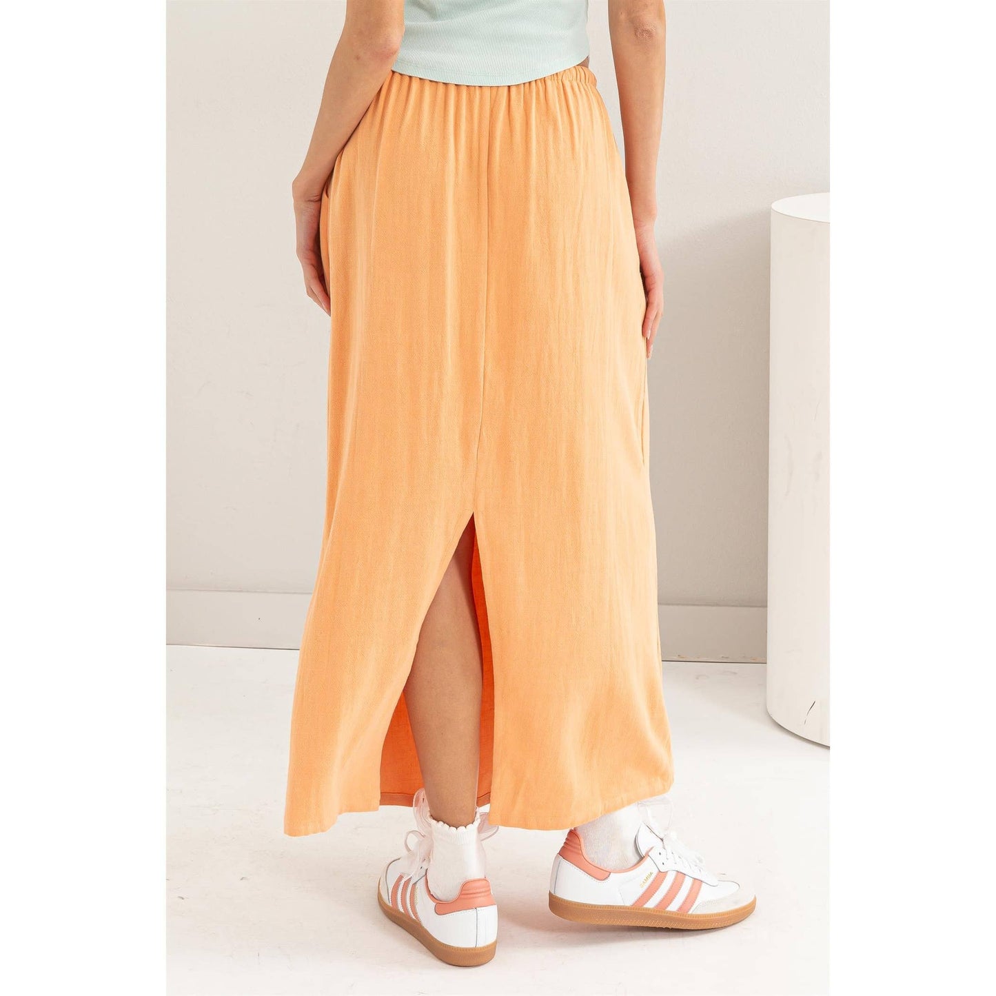 Linen Midi Skirt