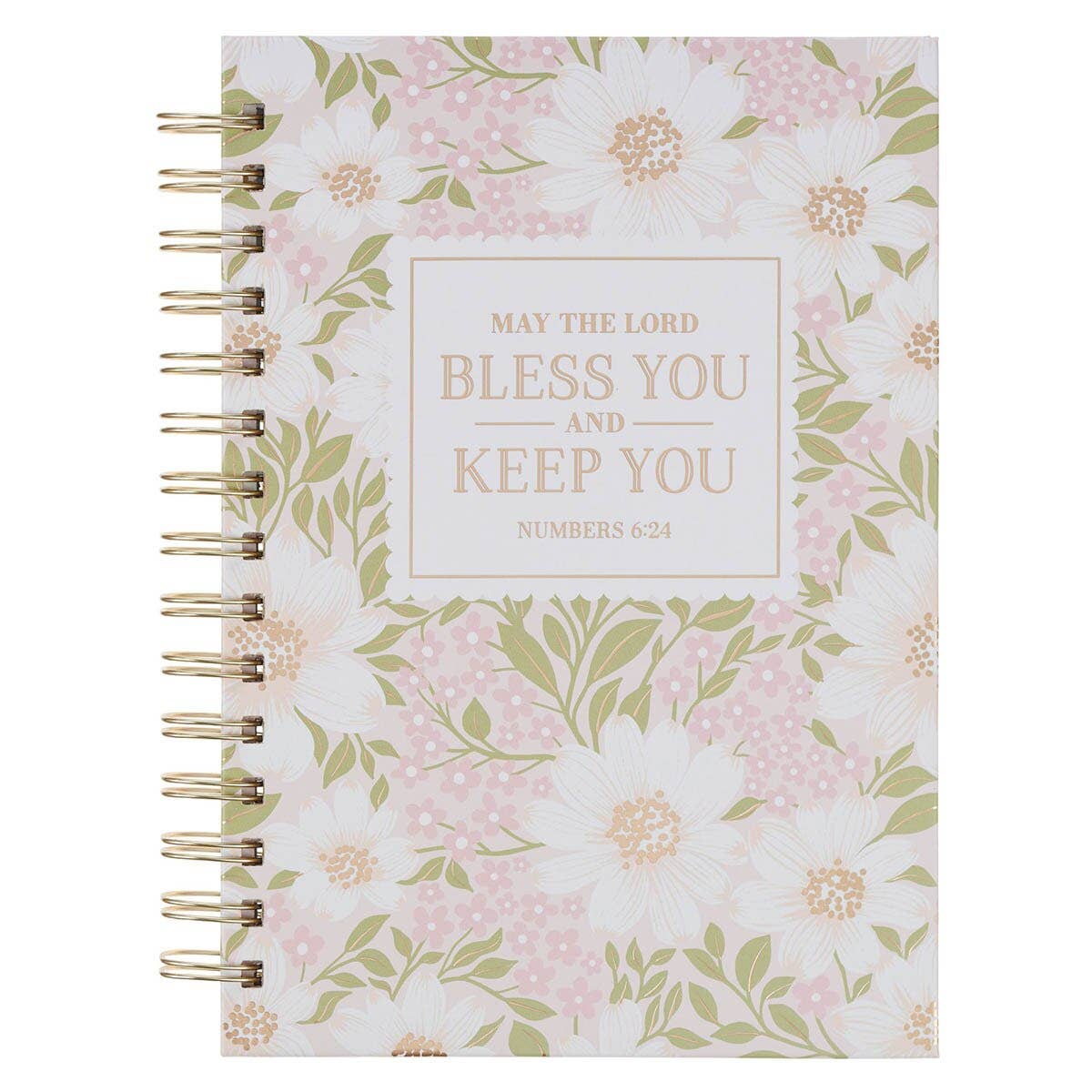 Num. 6:24 Spiral Floral Journal