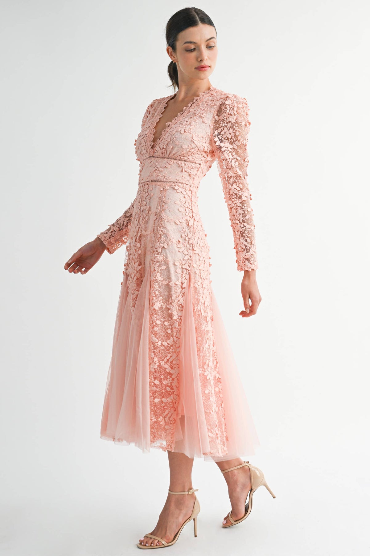 Fiora Embroidered Lace Dress