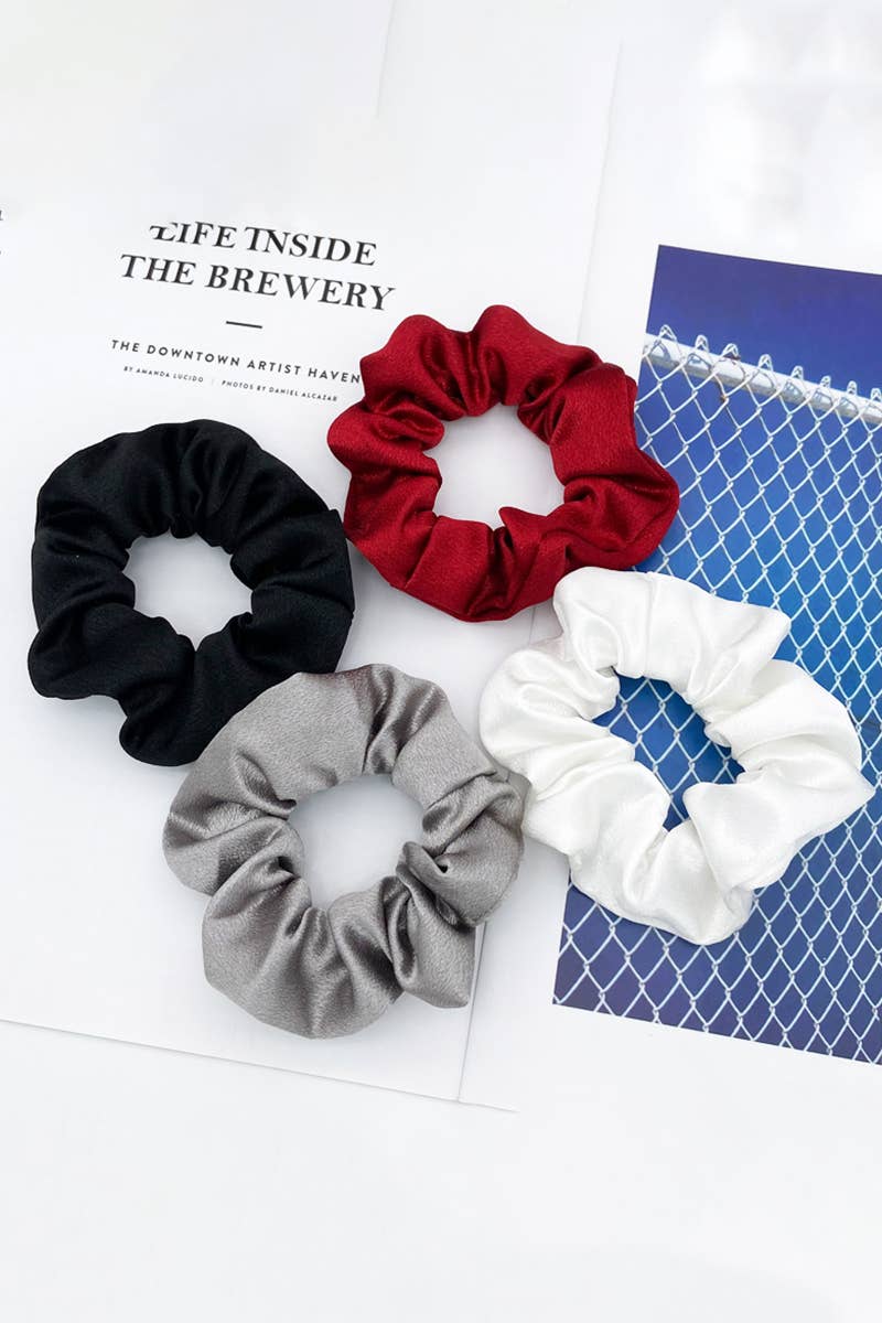 Minimalist solid color scrunchie