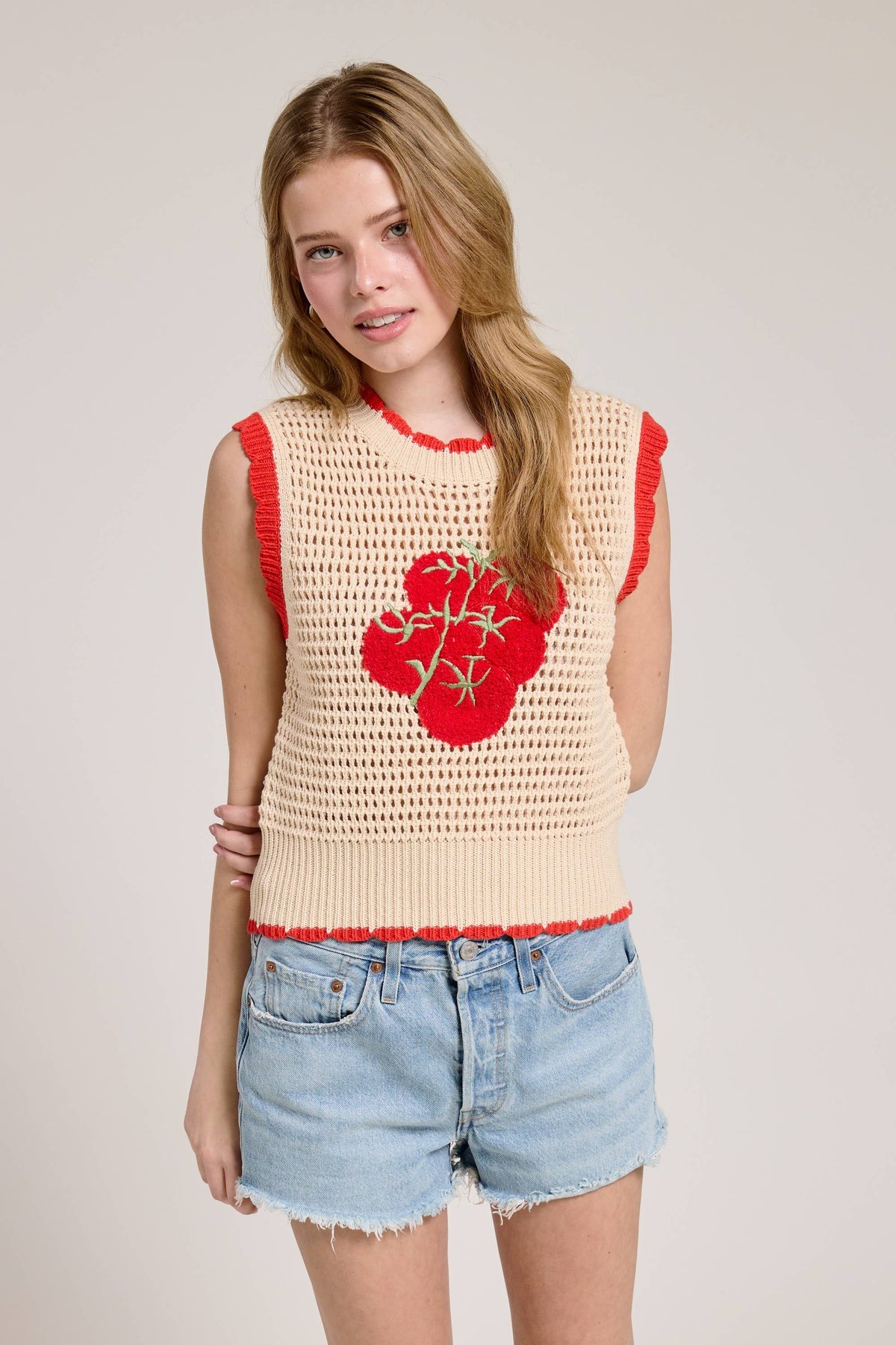 Tomato Vine Knit Vest