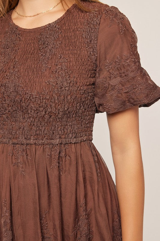 Mandy Smocked Midi Dress