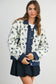 Floral Collared Button-Down Jacket