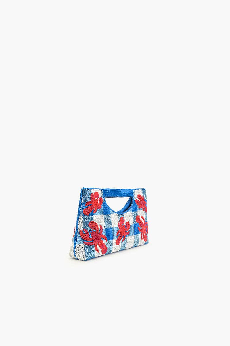 Coastal Claw Beaded Lobster Clutch