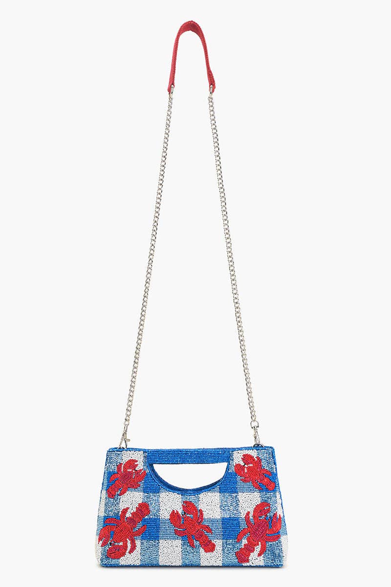 Coastal Claw Beaded Lobster Clutch