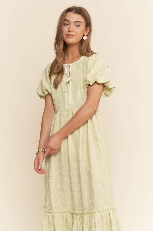 Tiana Floral Embroidered Dress