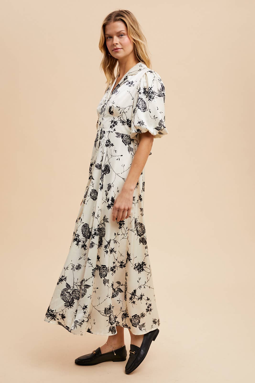 Jane Satin Midi Dress