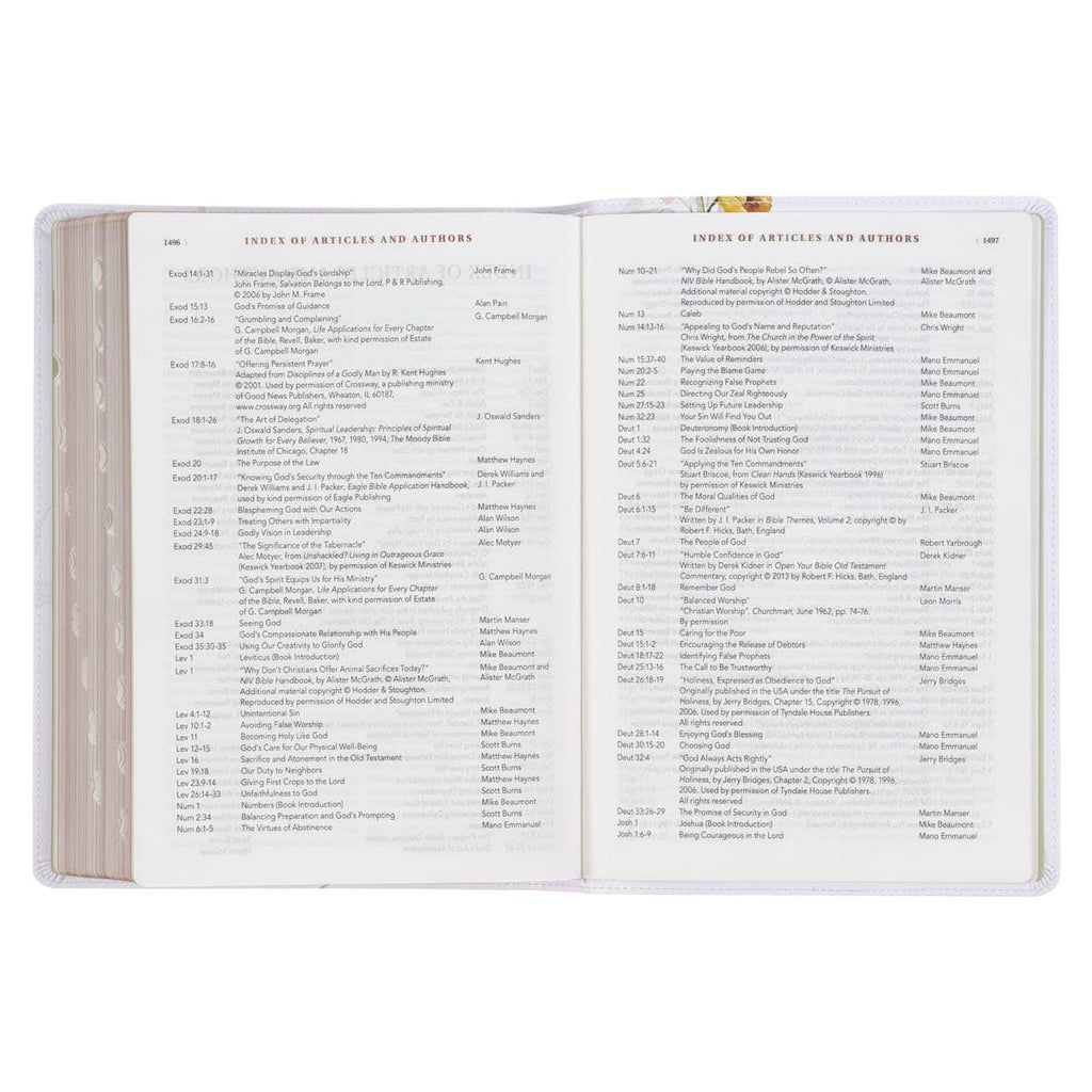 NLT Spiritual Growth Bible - Floral