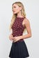 Polka Dot Mesh Knit Top