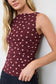 Polka Dot Mesh Knit Top