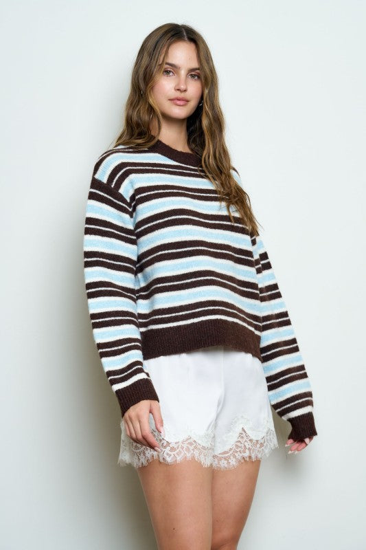 Stripe Crewneck Sweater