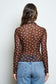 Polka Dot Mesh Long Sleeve Top