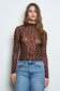 Polka Dot Mesh Long Sleeve Top
