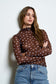 Polka Dot Mesh Long Sleeve Top