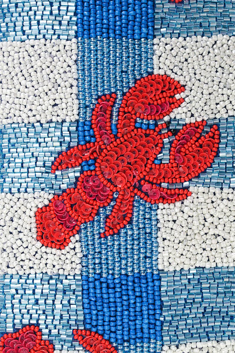 Coastal Claw Beaded Lobster Clutch
