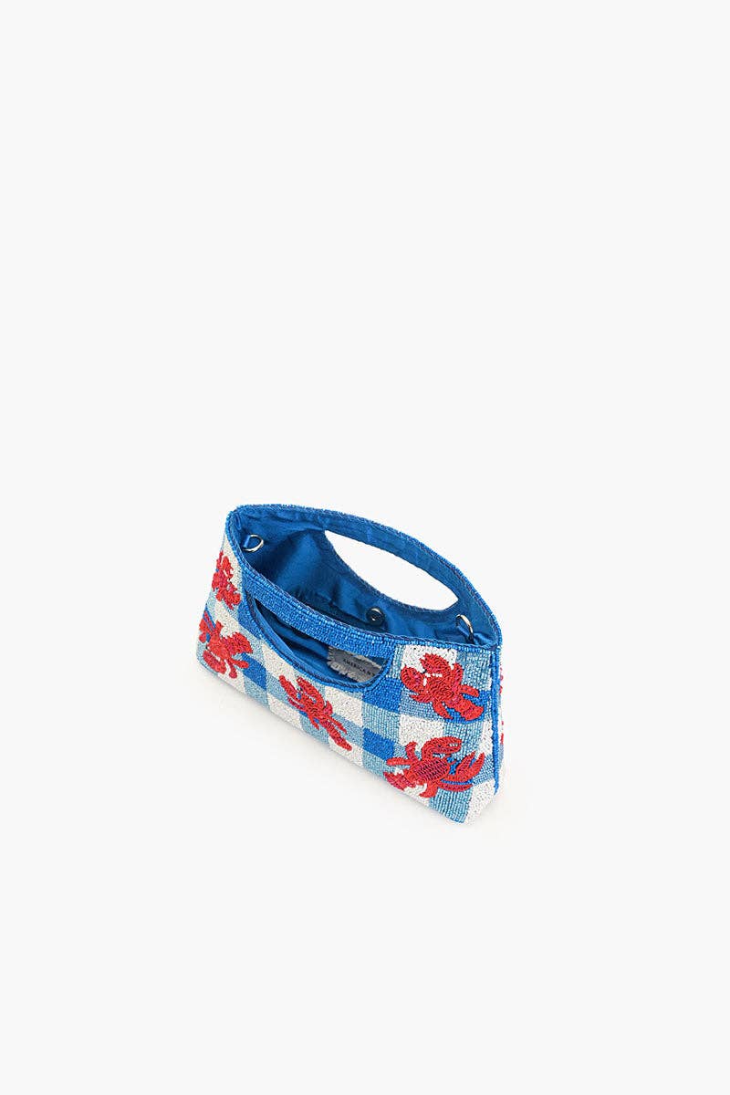 Coastal Claw Beaded Lobster Clutch