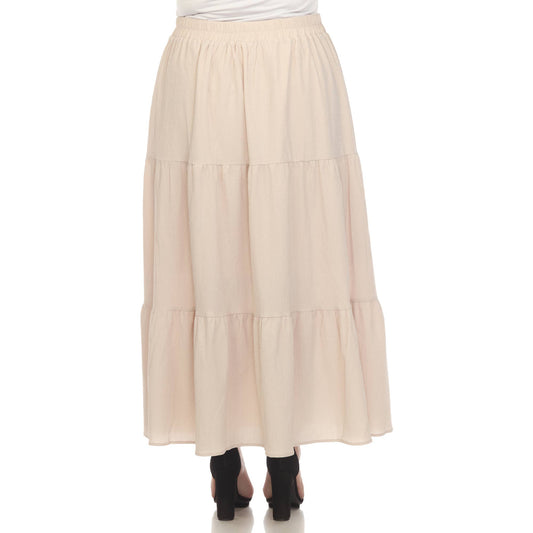Pleated Tiered Maxi Skirt