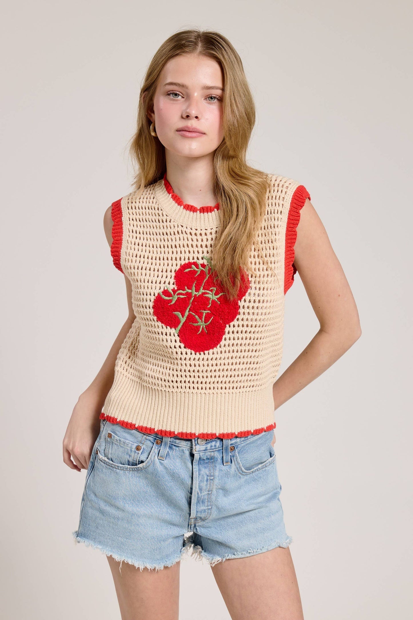 Tomato Vine Knit Vest