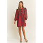 Soft Plaid Woven Babydoll Bow Mini Dress