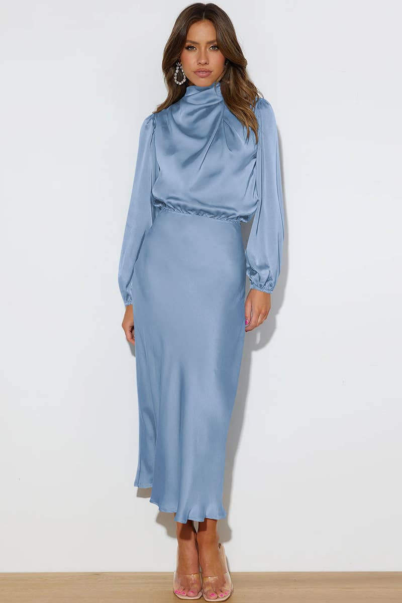Aurora Satin Maxi Dress