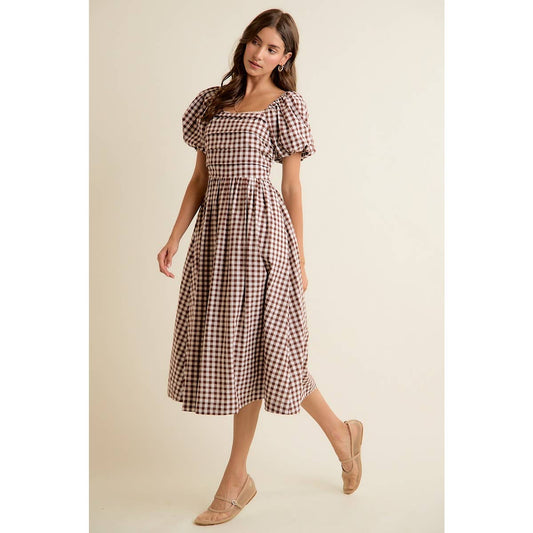 Eloise Gingham Midi Dress