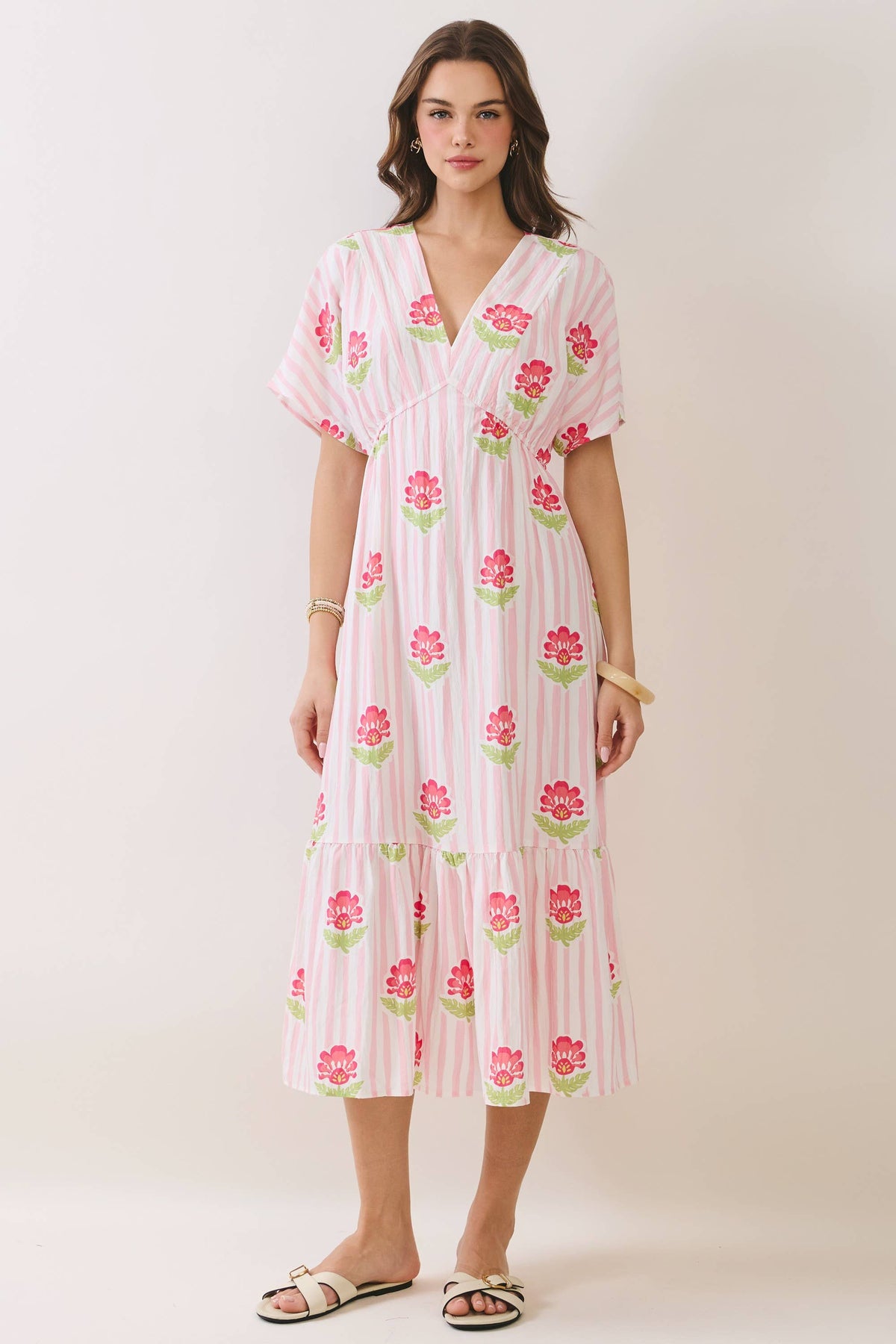The Liana Stripe Midi Dress
