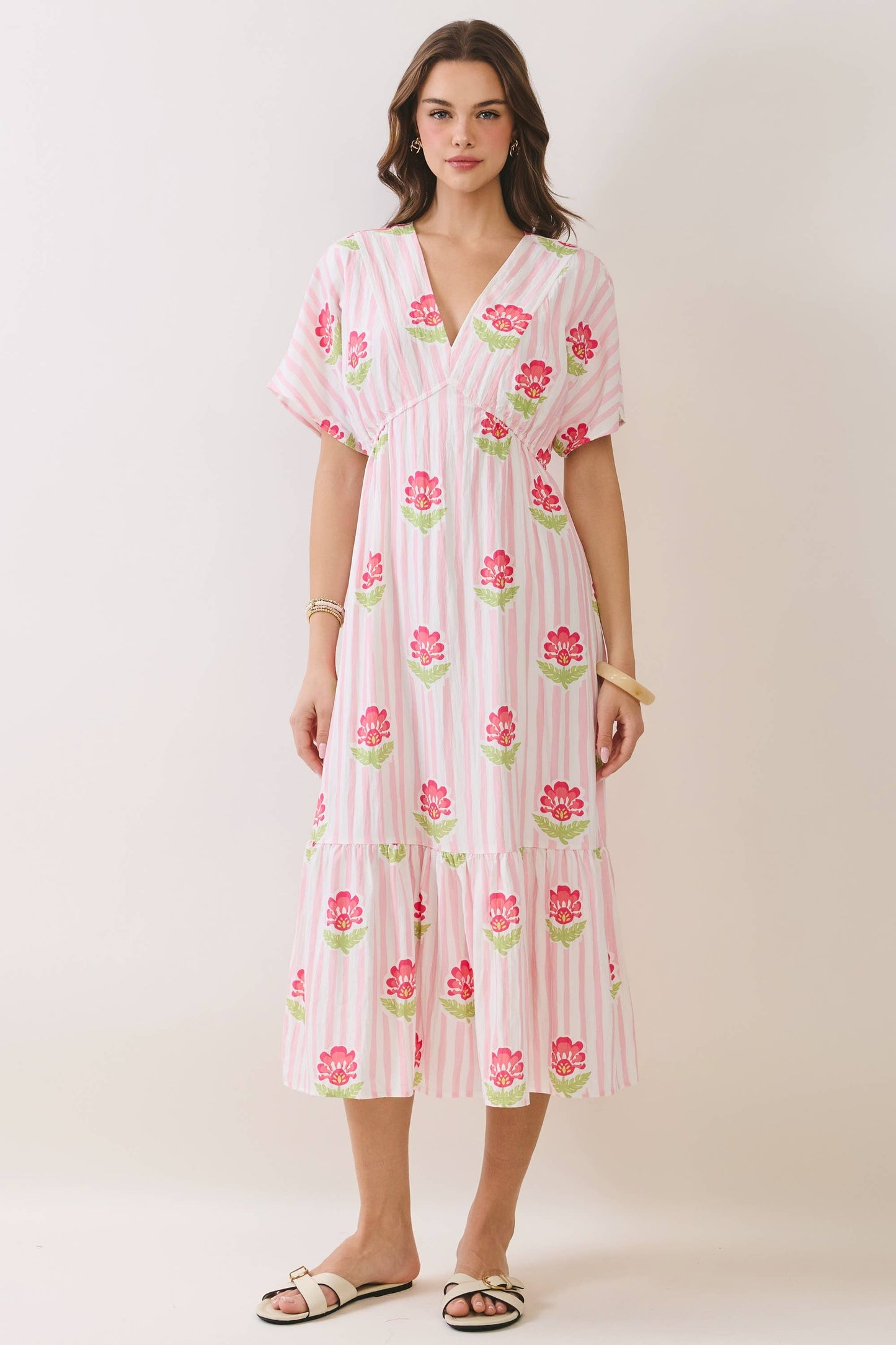 The Liana Stripe Midi Dress