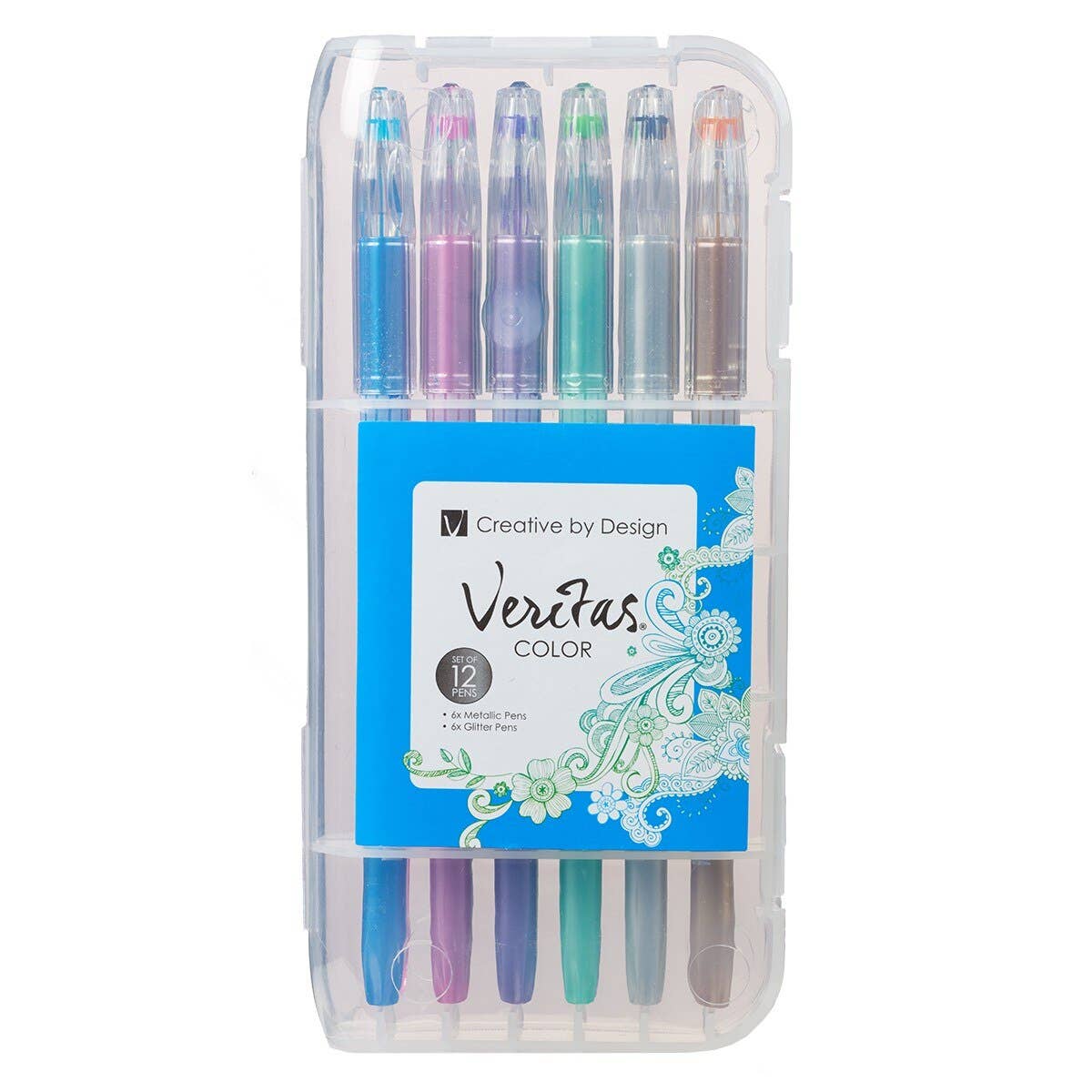 12-Piece Metallic & Glitter Gel Pen Set