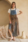 Denim Leopard Overall Dress
