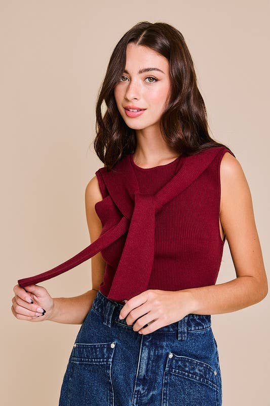 Tie Detail Sweater Top