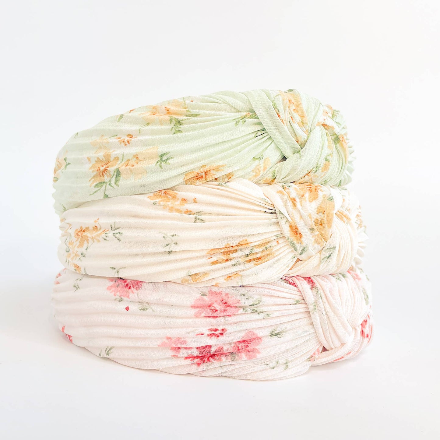 Pleated Floral Knot Headband