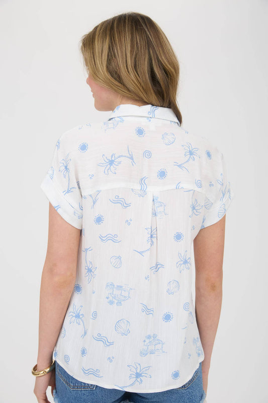Sun Chaser Plus Printed Collared Shirt