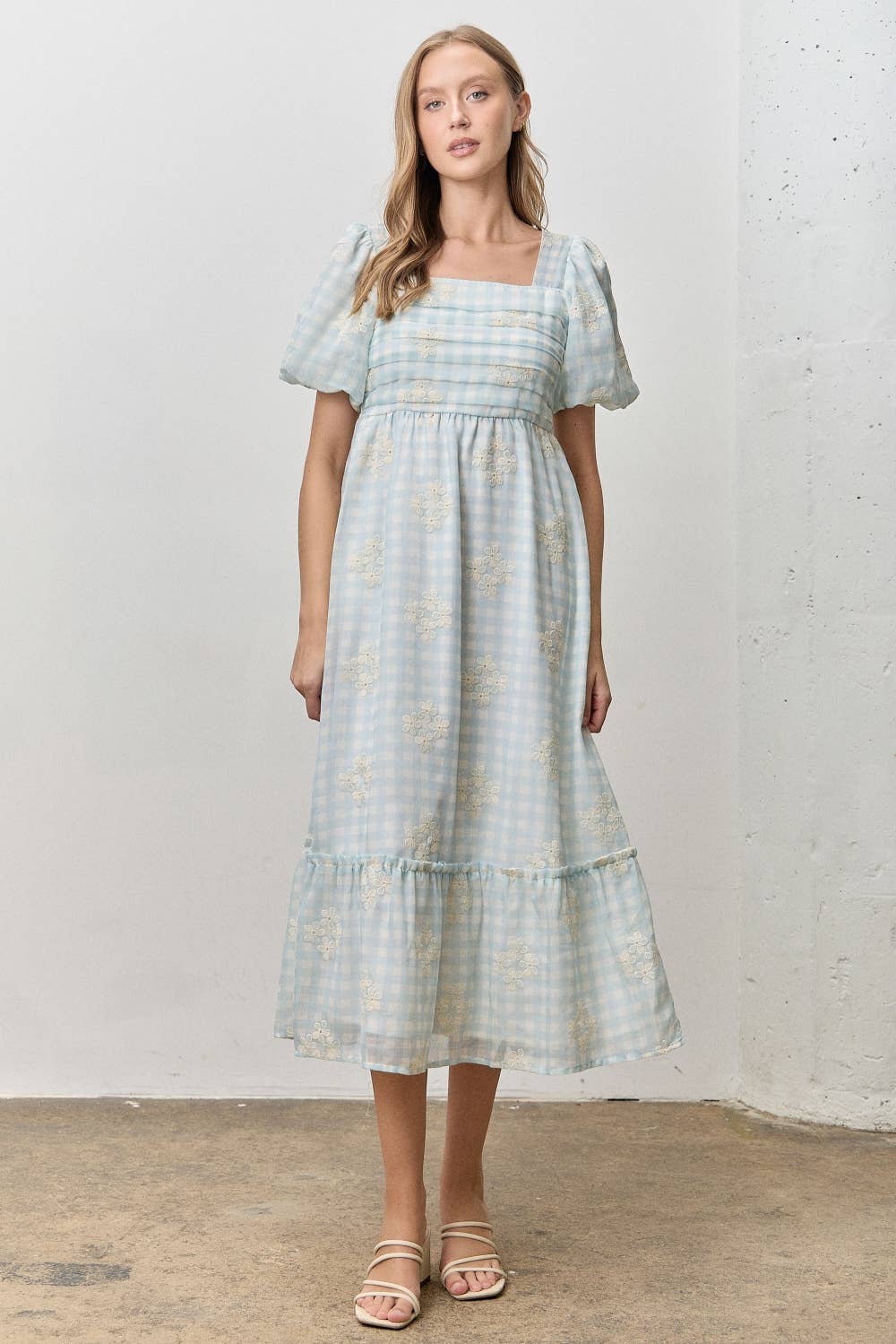 Willow Gingham Midi Dress