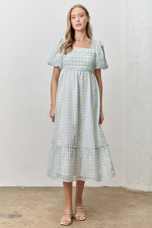 Willow Gingham Midi Dress