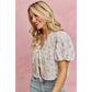 Meadow Bloom Tie Front Top