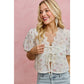 Meadow Bloom Tie Front Top