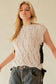 Ribbon Crochet Mock Neck Top