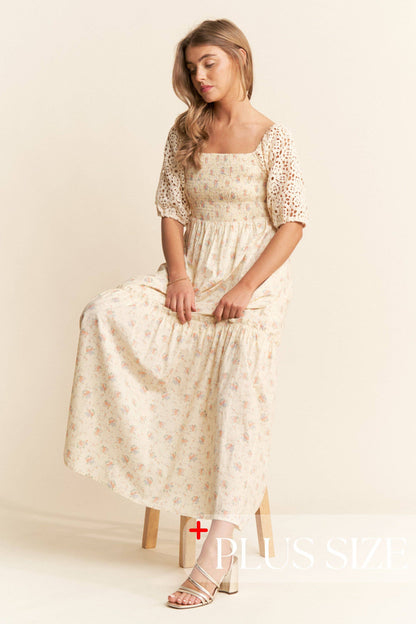 Maggie Floral Crochet Dress