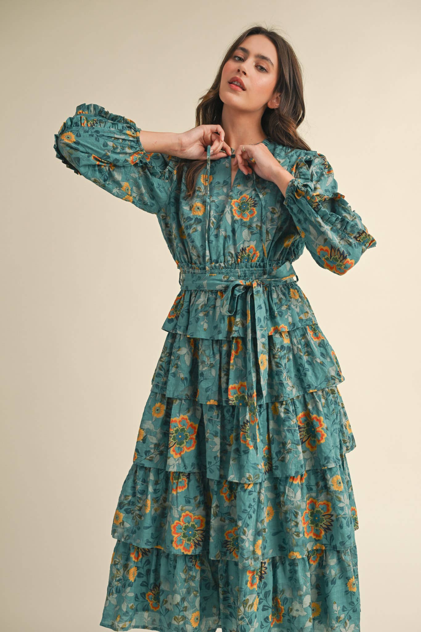Turkish Bloom Midi Dress