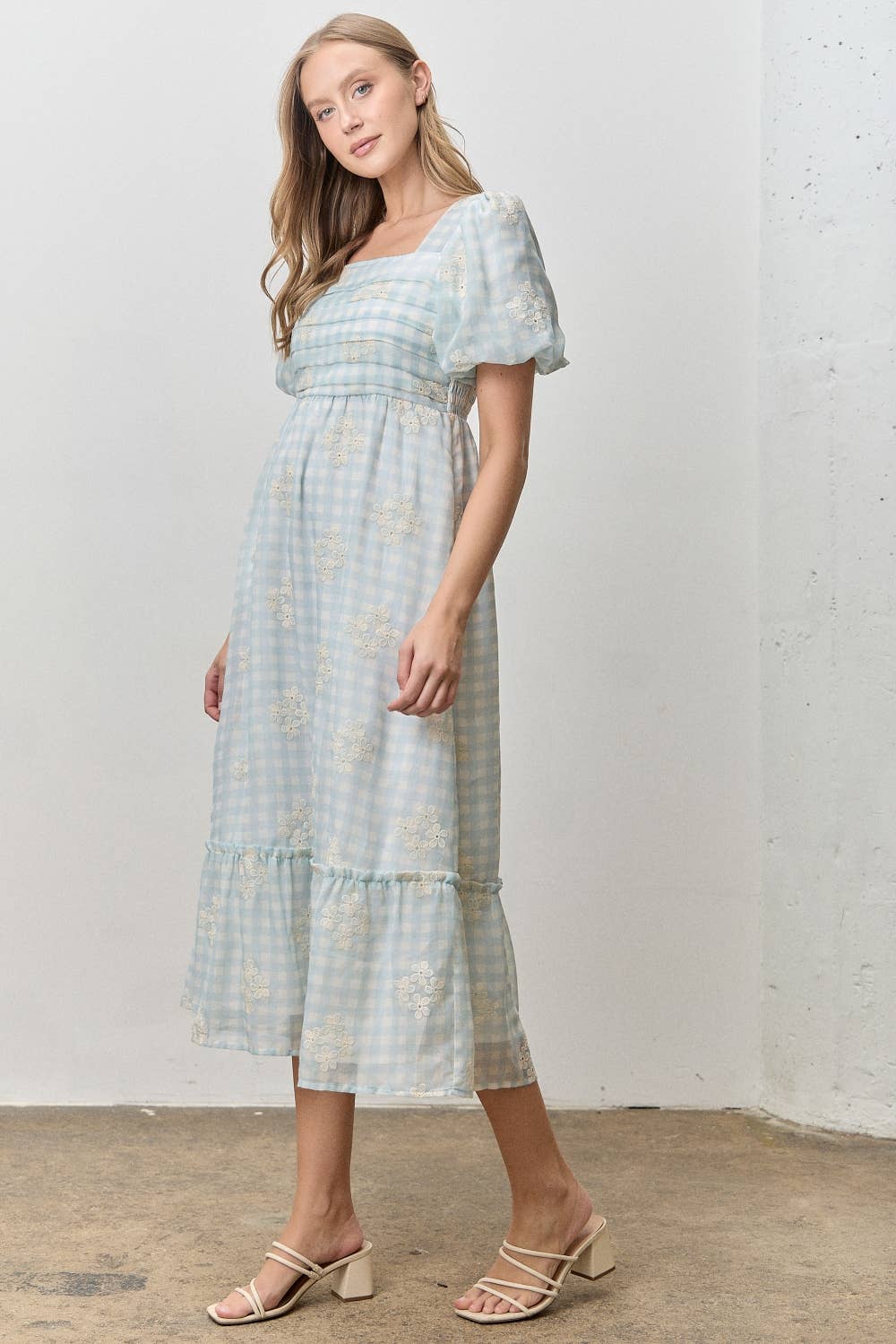 Willow Gingham Midi Dress