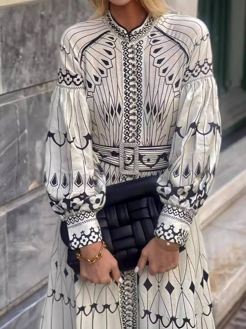 Harper Retro Lantern Dress