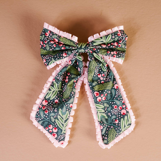 Fancy Frills Hair Bow-Jolly Sprig