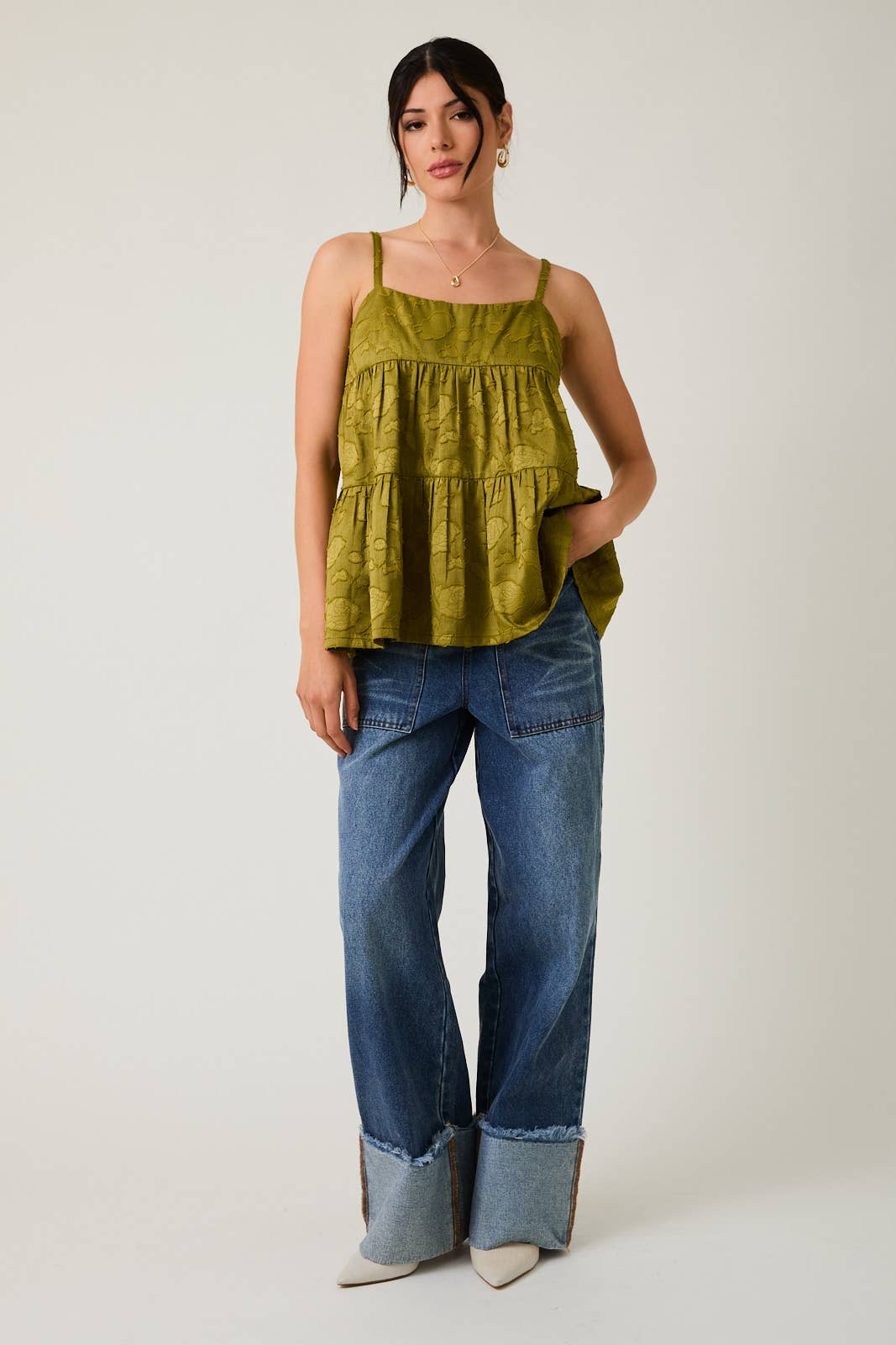 Sleeveless Tiered Top