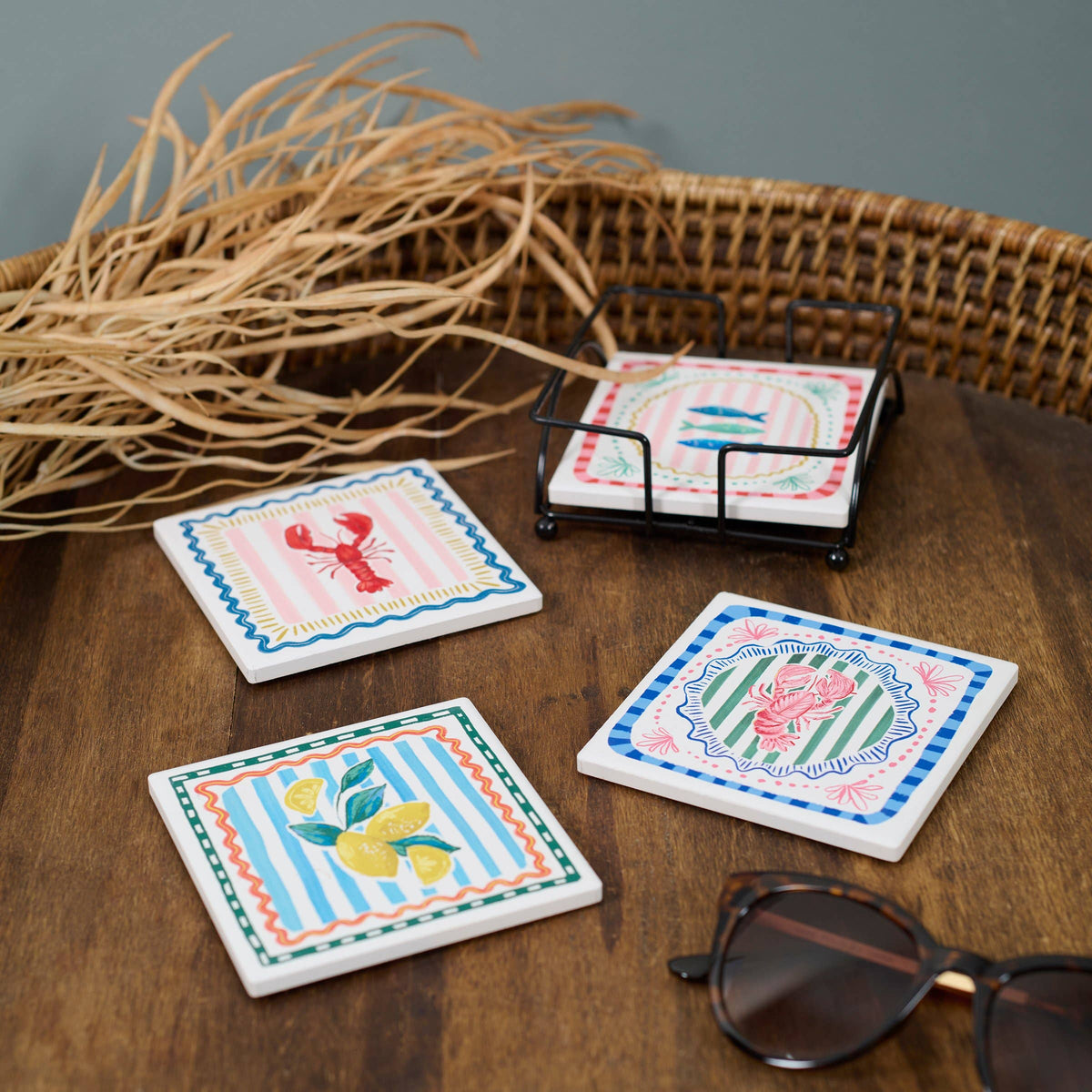 Italian Coastal Coaster Set