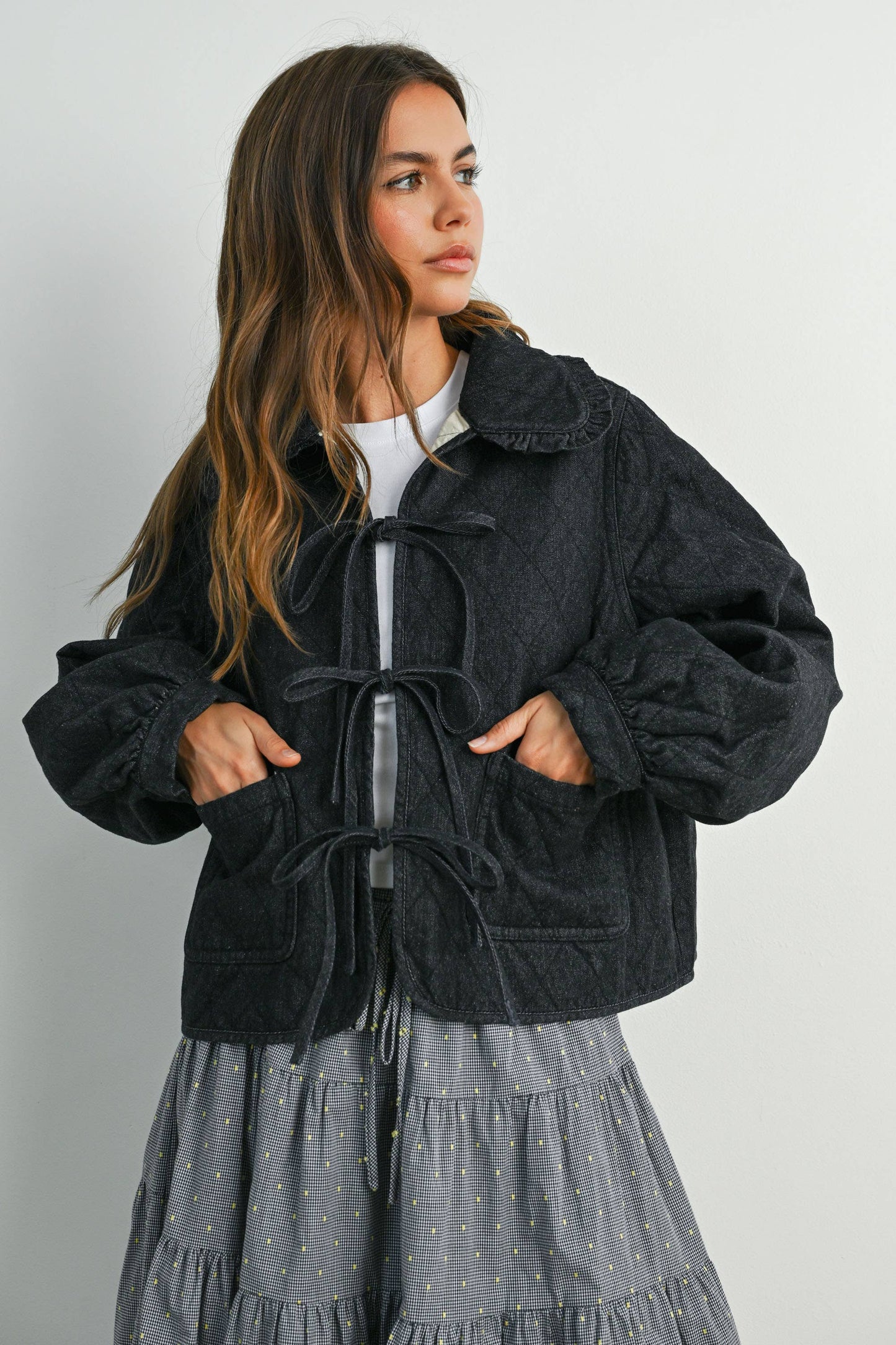 Quilted Bow Tie Jacket