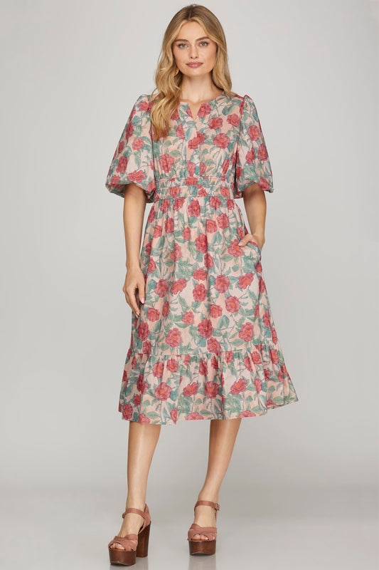 Haven Bloom Midi Dress