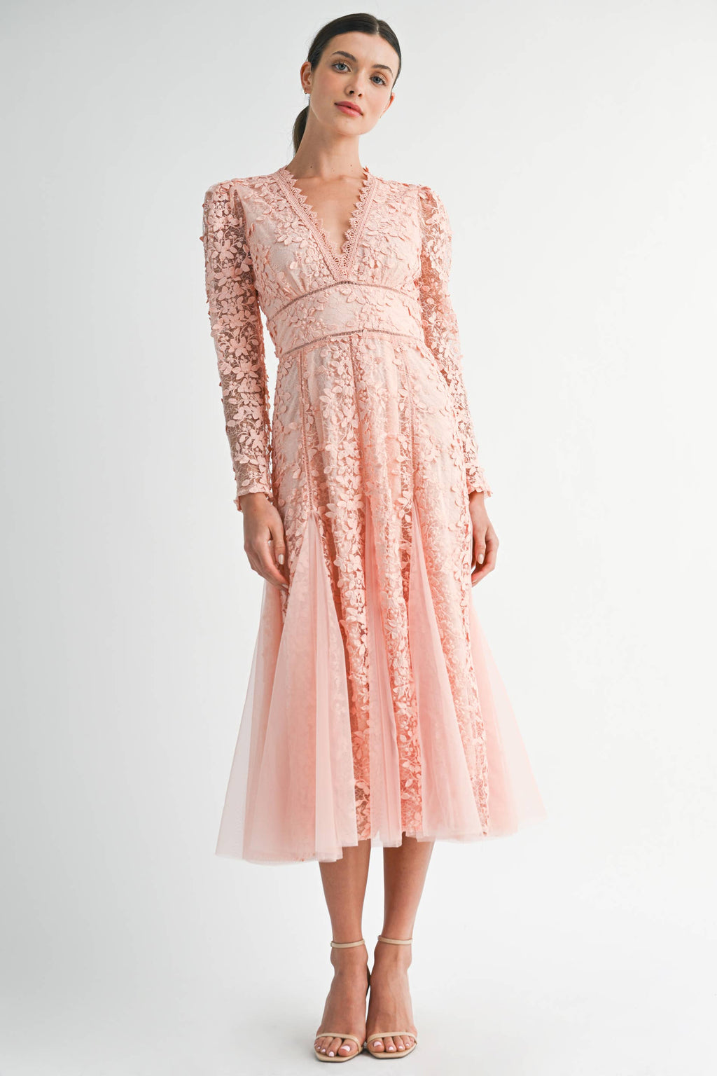 Fiora Embroidered Lace Dress