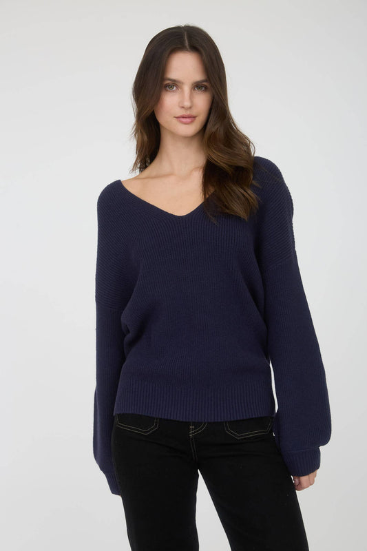 Back Bow Tie Detail Sweater