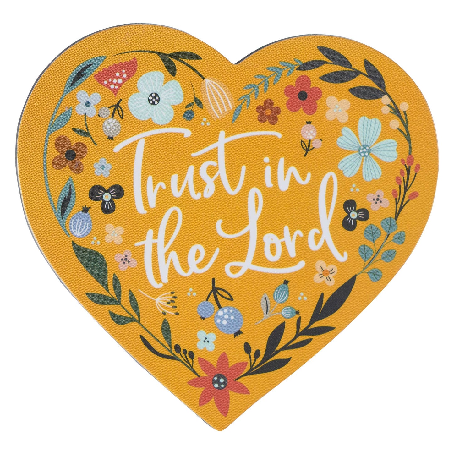 Trust in the Lord Yellow Floral Magnet